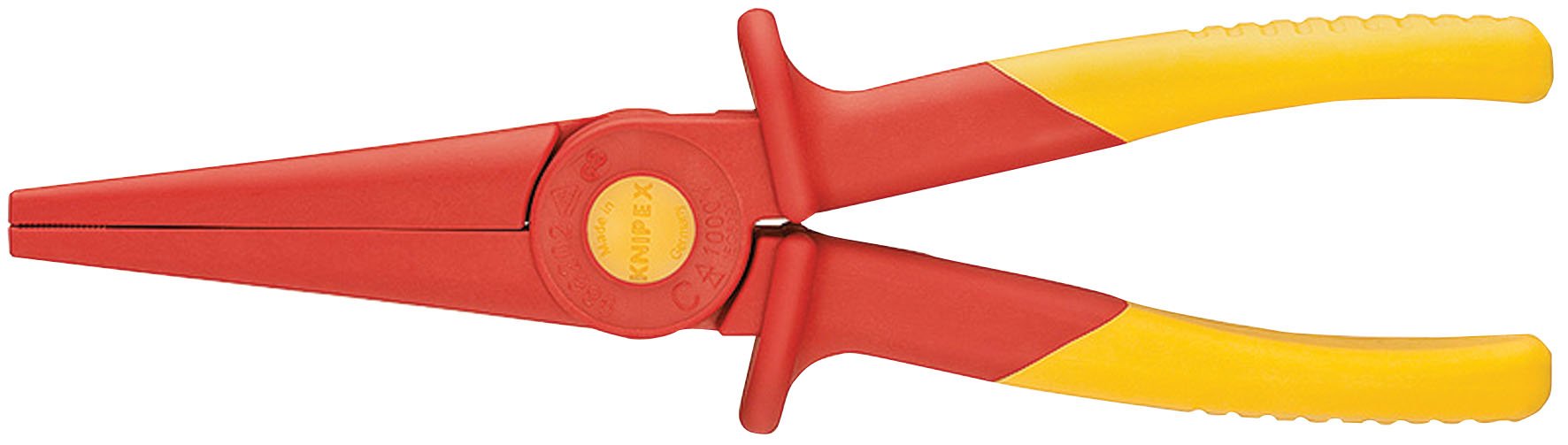 Knipex Fully Insulated 'S' Range Soft Grip Long Nose Pliers, 220Mm