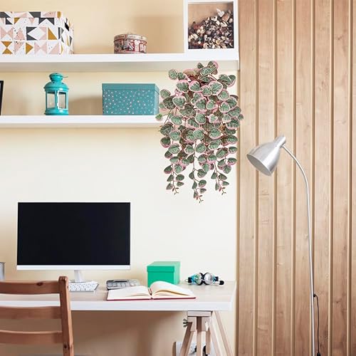 Miniatura 10 de Briful Plantas falsas en maceta de 20 pulgadas, cadena artificial de vides de corazón, plantas suculentas largas drapeadas para el hogar, oficina,