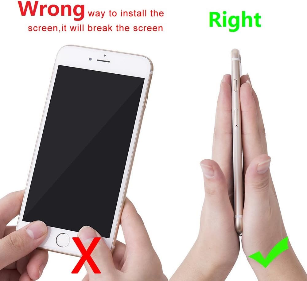 Correct and incorrect screen installation methods