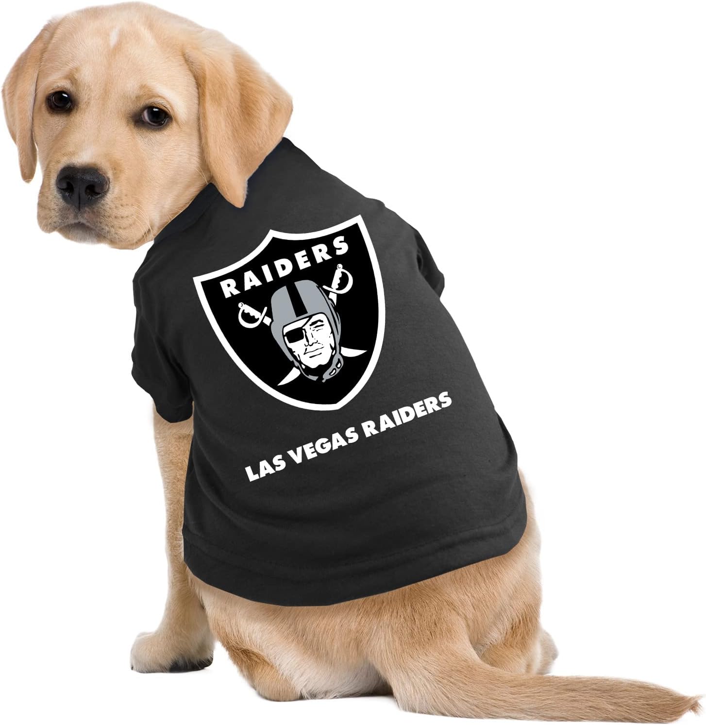 Littlearth NFL Las Vegas Raiders Pet T-Shirt, Team Color, Large