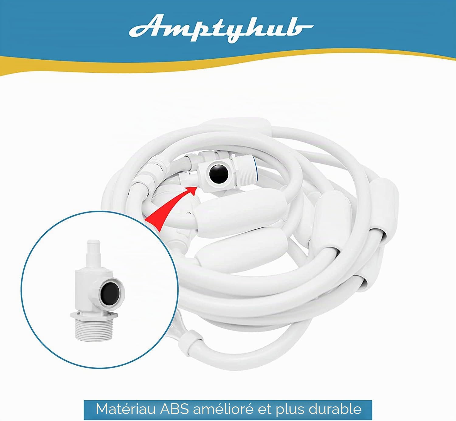 Connecteur UWF Compatible Polaris Zodiac 380 280 180 Raccord Mural Universel Pièce de Rechange Nettoyeur Piscine