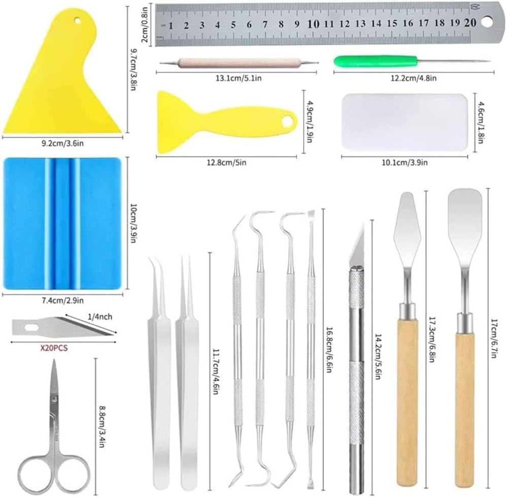 SIDUFHAOPKLL 39 Pieces/Set Craft Vinyl Weeding Tools Set Basic Tool Kit for Silhouettes Cameos Lettering DIY