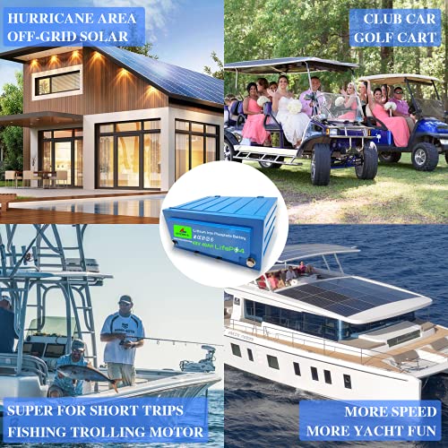 Ocell Official [2-3 Days Delivery] 48V 40Ah Lithium Iron Phosphate Battery With 80A Bms Board, Lifepo4 Battery 10+ Years Lifetime, For Golf Cart 4096W Power, Marine, Rvs, Solar Off-Grid, Grid Outages #TOP1