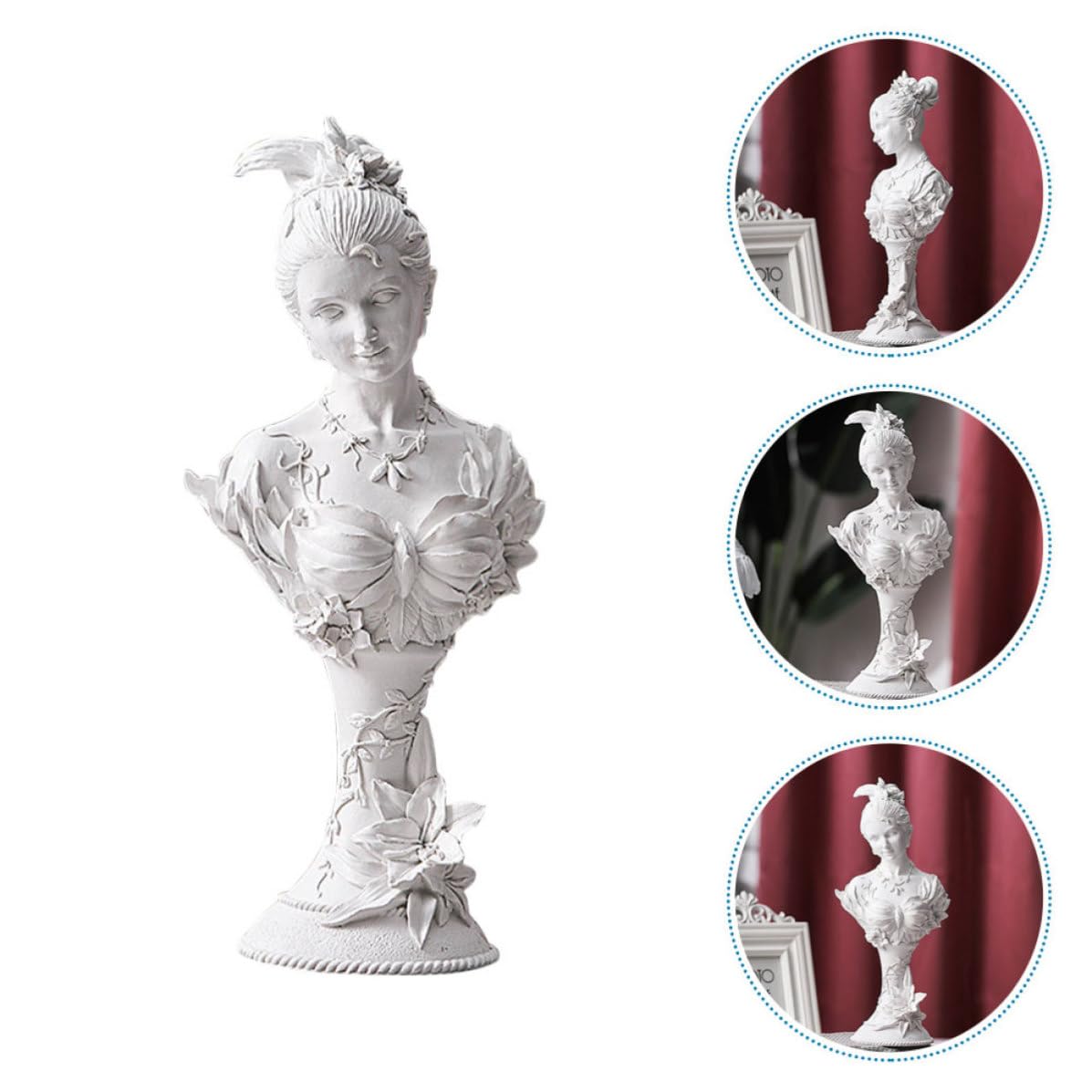 Dekorative Weibliche Harzfigur aus Kunstharz Nicht Verformbar Stabile Platzierung Elegante Heimdekoration und Einweihungsgeschenk für Frauen