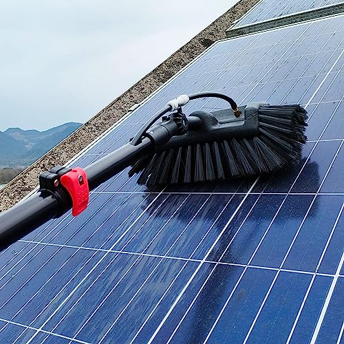 Pértiga de limpieza telescópica para ventanas altas y paneles solares con agua de 9m 3