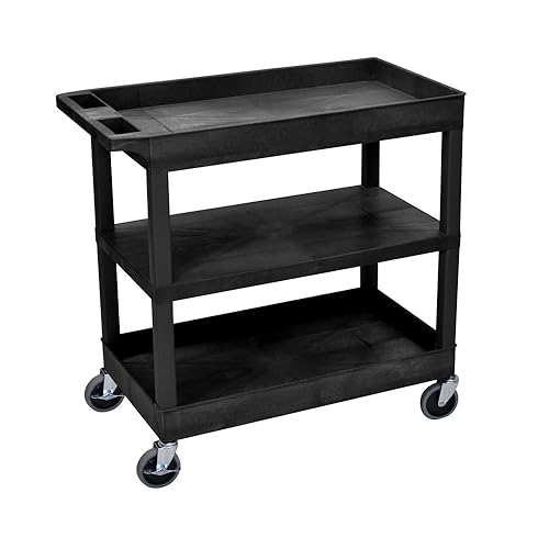 Miniatura 1 de Luxor - Carrito de 32" x 18" - Dos tinasun estantes planos (EC121-B)