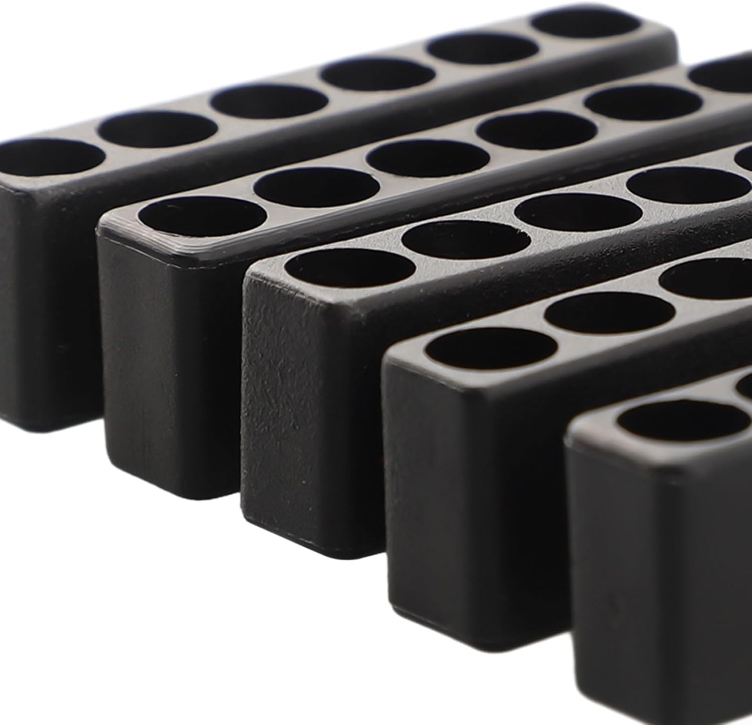 5-Piece 1/4" Hex Shank Screwdriver Bit Holder Set with 6-Hole Storage Organizer Drill Bits – Compact Workshop Tool Accessory