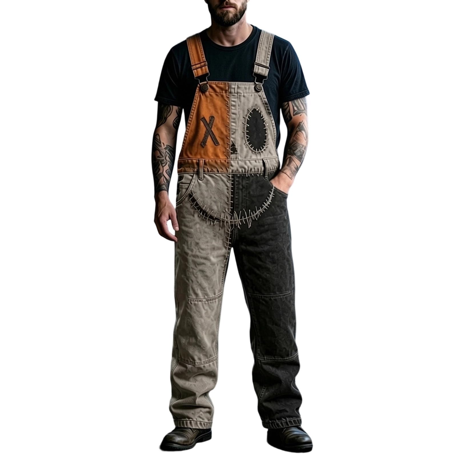 Pantalon décontracté Homme Bretelles imprimées vêtement Quotidien élégant Confortable pour Travail Loisirs et Sport Tenue Polyvalente Coupe Salopette idéal Toutes Saisons Lavage Main ou Machine