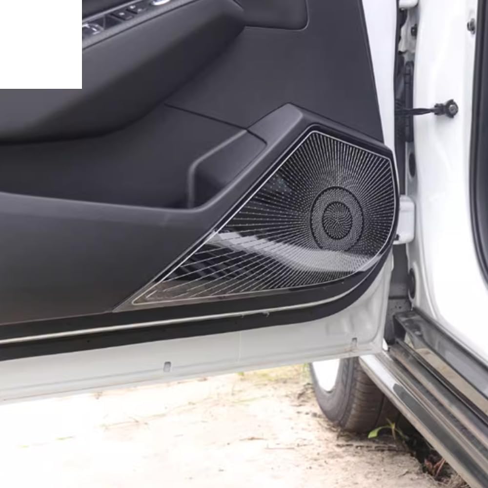 ERIDANUS Auto Accessories fit for Honda Accord 11th 2023 2024 Car Inner Door Speaker Horn Frame Cover Trim (Black) Stainless Steel 4PCS