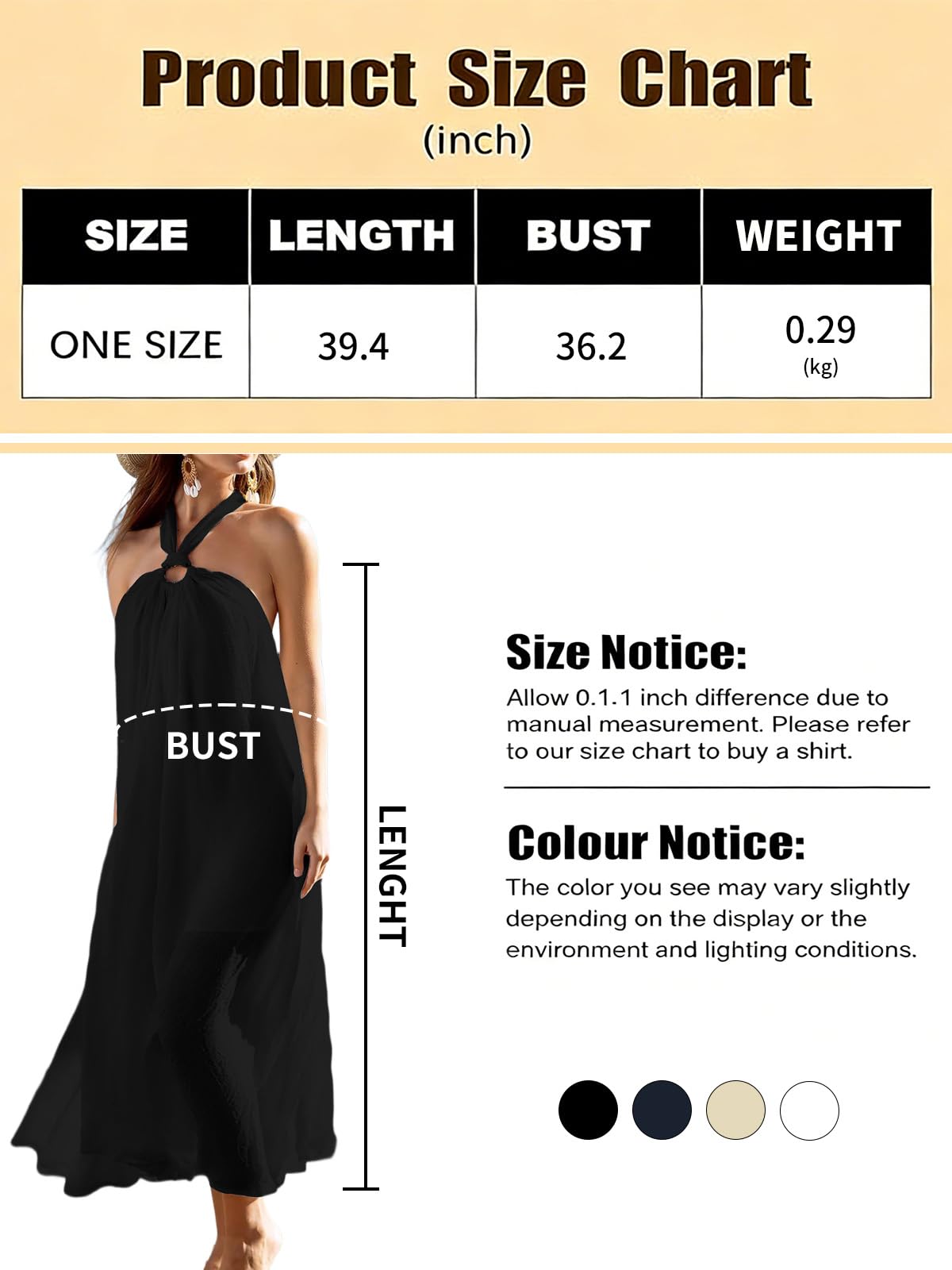 Rayson Copricostume Donna Mare Lungo Halter Curvy Abito da Spiaggia Estivo in Lino Casual Vestito Mare Elegante Senza Maniche Lunghezza Maxi