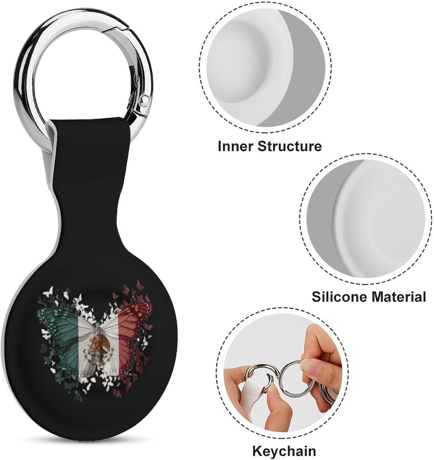 Mexican Flag Butterfly Protective Case Shockproof Cover 1PCS image 5