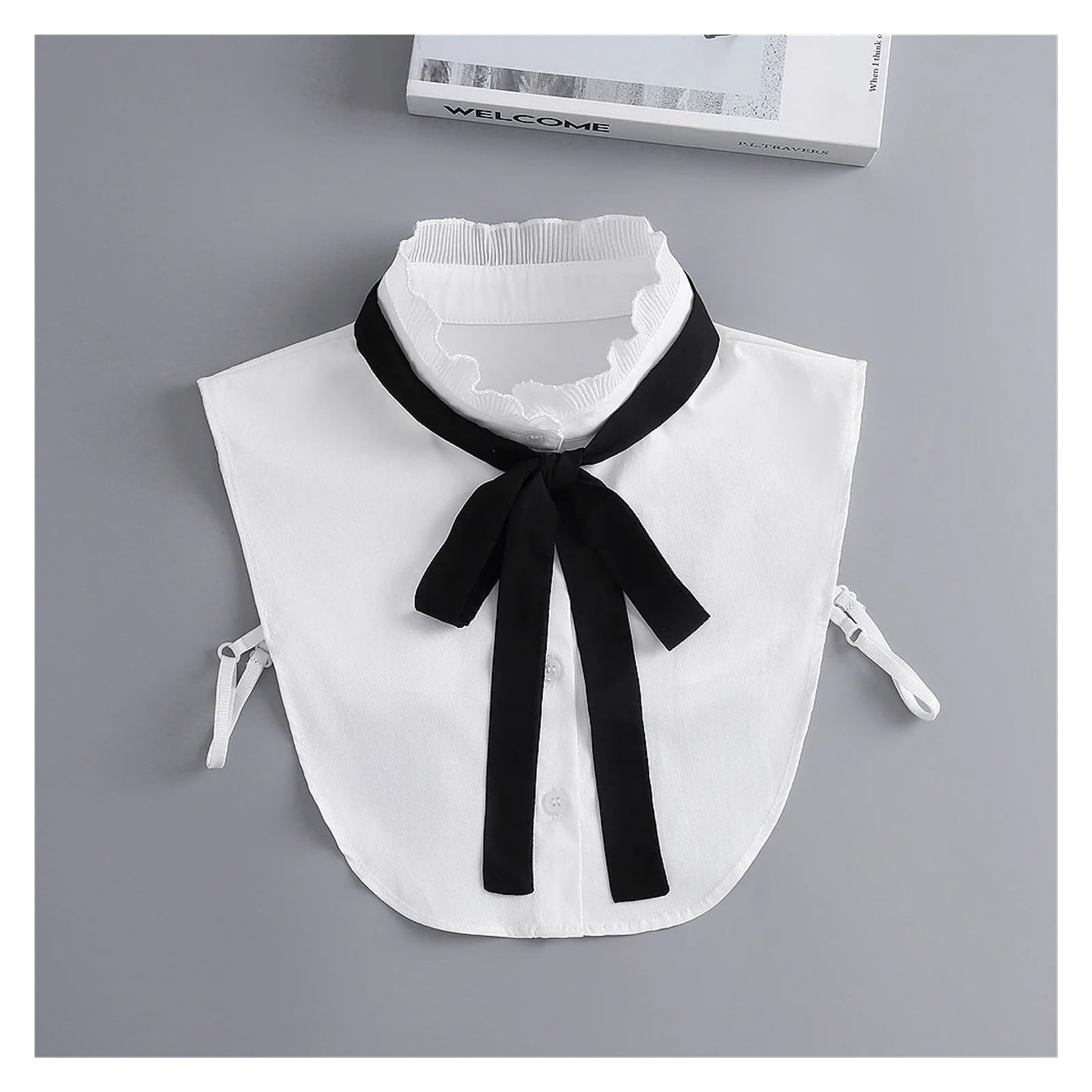Colletto Bianco Finto Donna Davanti Bianco Colletto Finto Colletto della Camicia Staccabile Camicetta Autunnale Maglione Colletto Falso Bavero Papillon Cravatte
