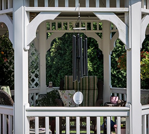Nature’s Melody Aureole Tunes Wind Chimes – Outdoor Windchime With 6 Tubes Tuned To C Pentatonic Scale, 100% Rustproof Aluminum, Powder Finish & S Hook Hanger For Sympathy, Memorial Gift Or Zen Garden #TOP3