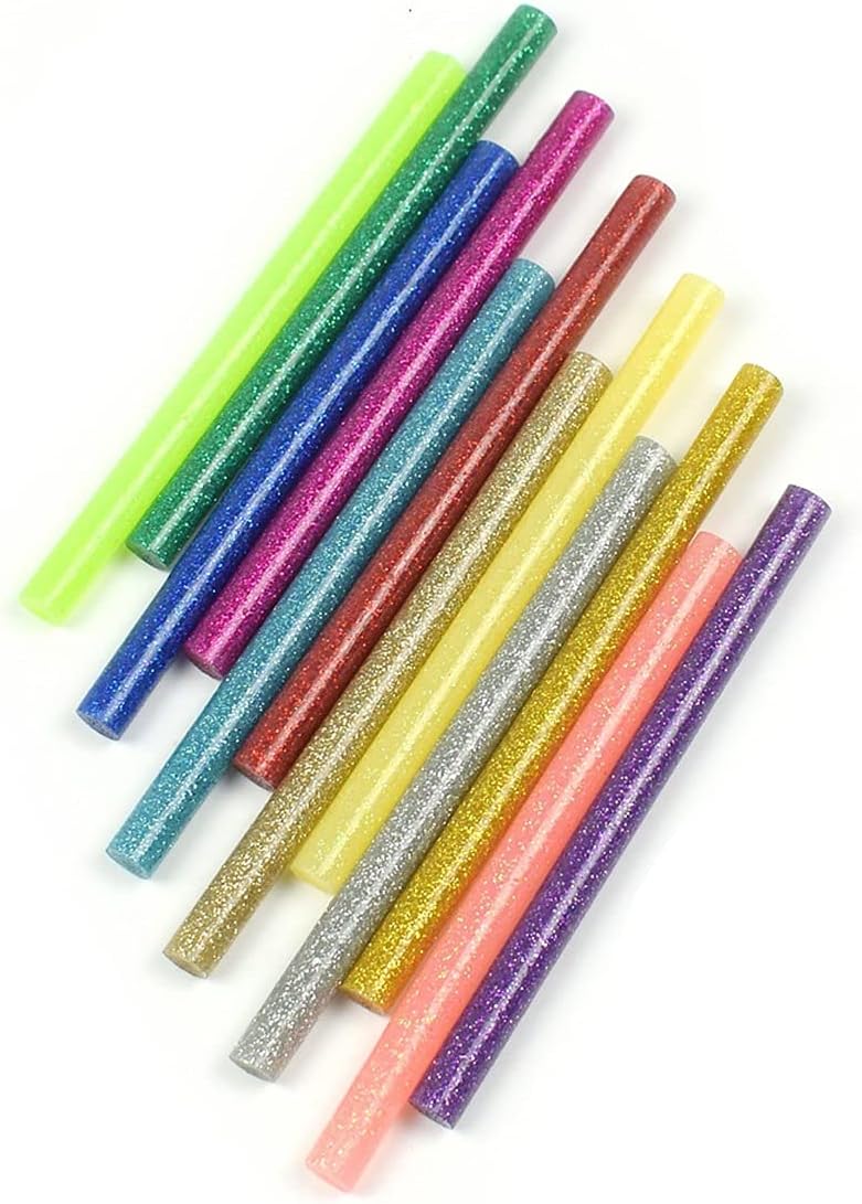 Glue Sticks 120 Pcs Multi Colored Hot Glue Gun Sticks, 12 Colors, for Art Craft General Melt Stick