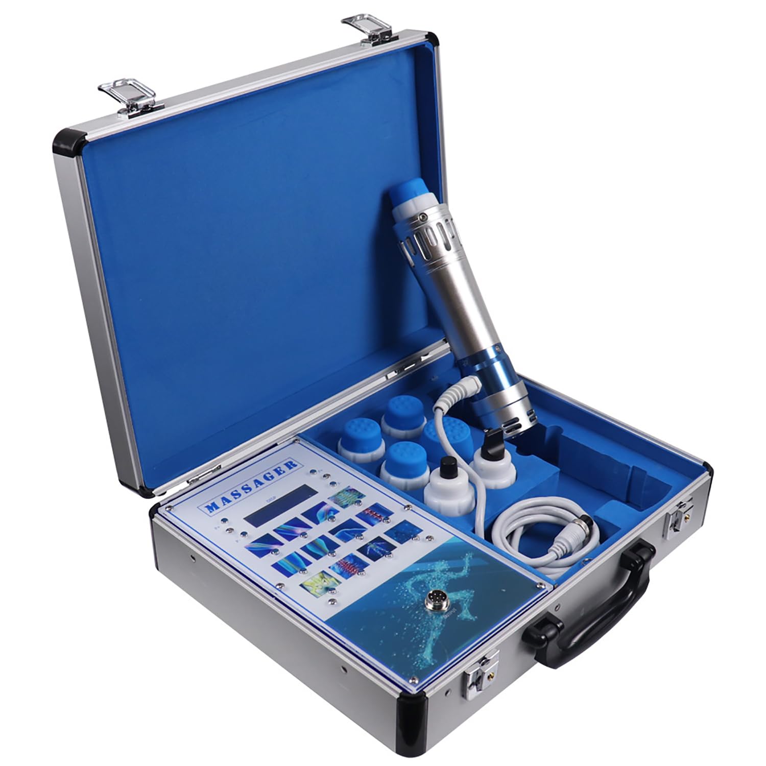 ED Shockwave Therapy Machine, Extracorporeal Shock Wave Machine, with 7 Working Heads, Adjustable Massage Intensity, Easy To Carry, for Sports Injuries Treatment