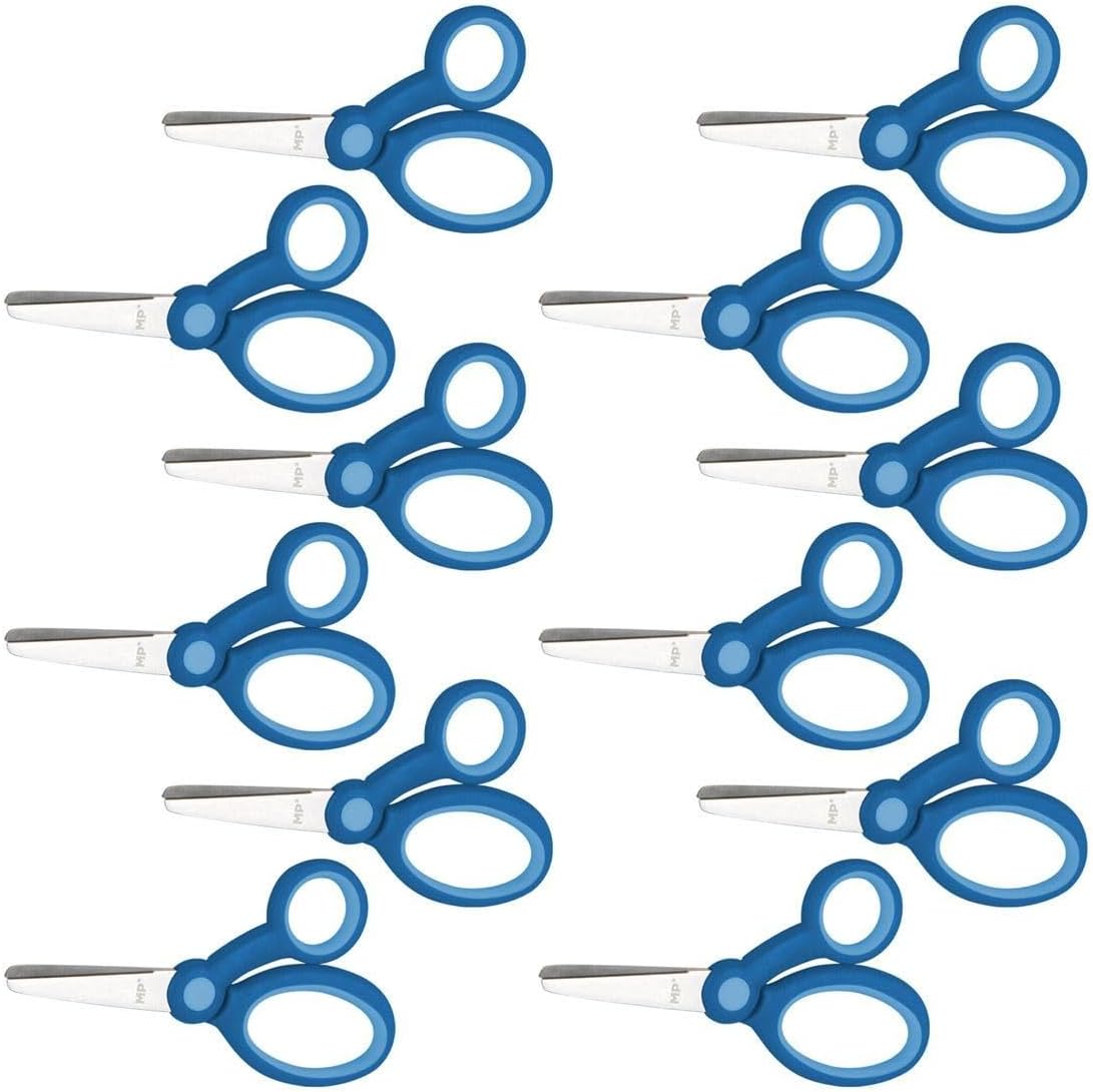 Kaplan Early Learning 5" Stainless Steel Blunt Tip Scissors - Set of 24
