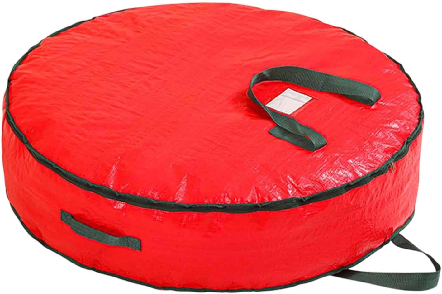 Christmas Wreath Storage Bag with Carry Handles, Round Holiday Garland Container for Wreaths, Ornaments, and Festive Decor, Size L (29.92x29.92x7.87 inch)- Large