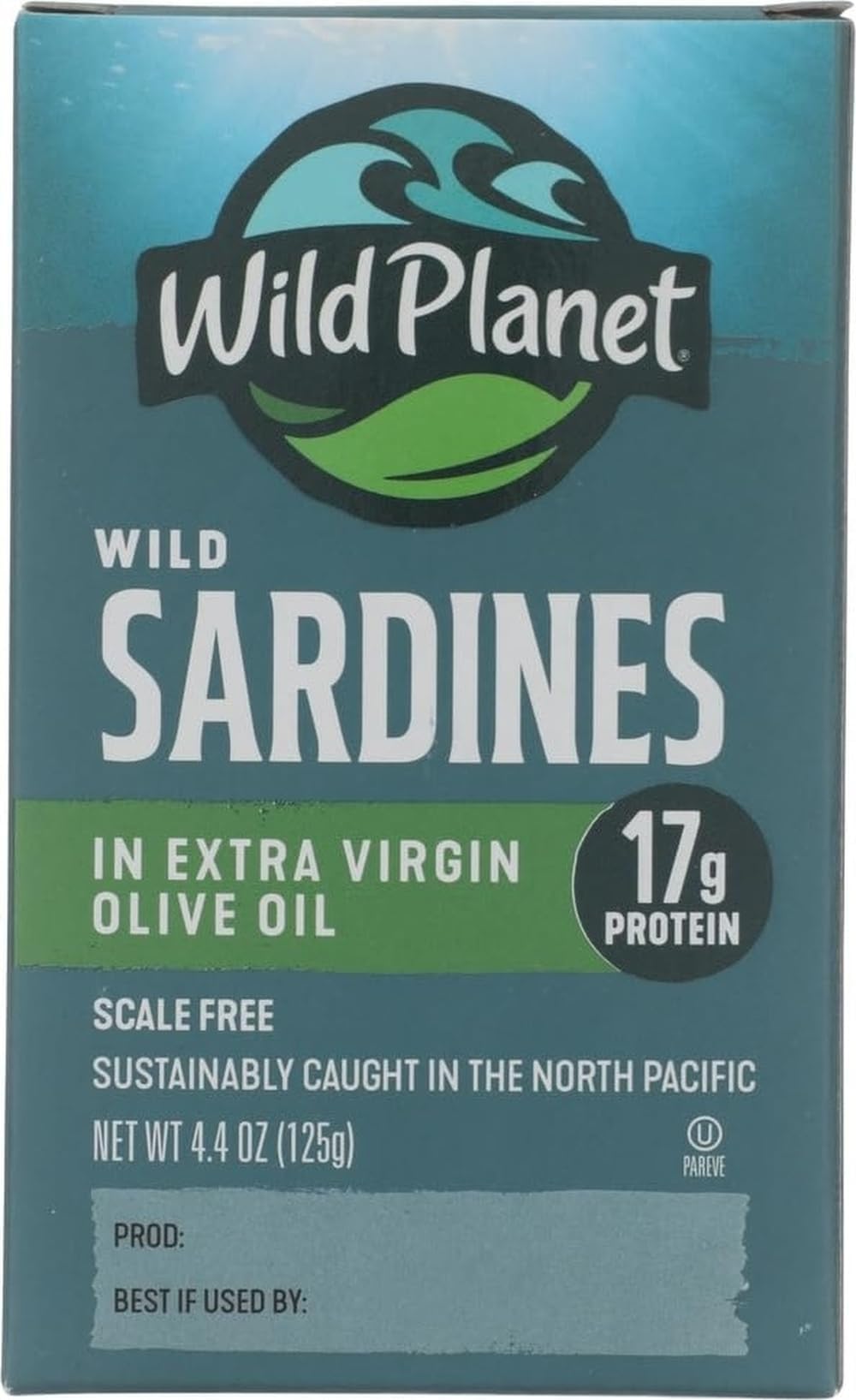 WILD PLANET Lightly Smoked Wild Sardines in Extra Virgin Olive Oil, 4.4 OZ