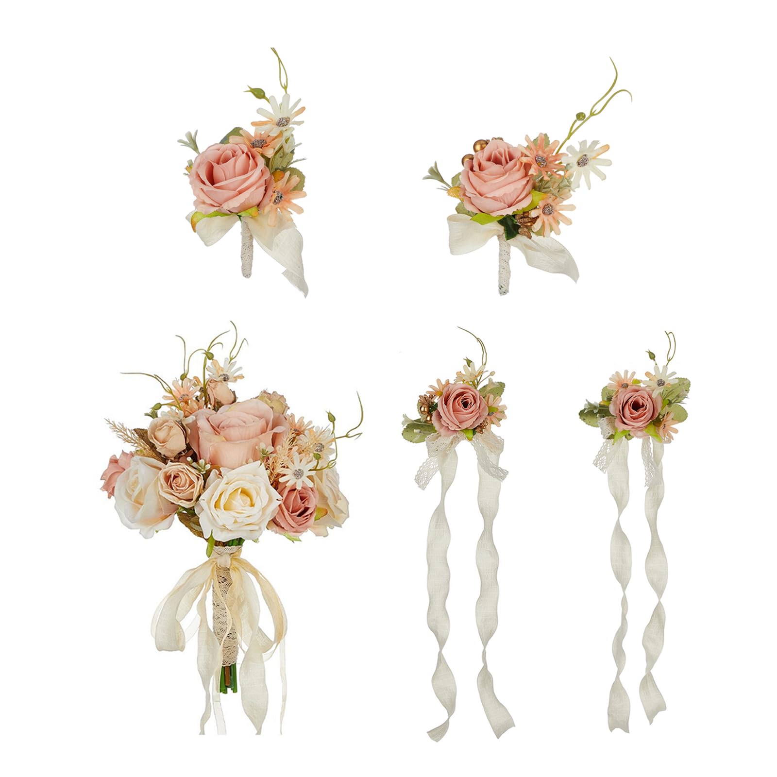 Hsioluted Sophisticated Bridal Bouquets with Faux Flower Accessory for Wedding Supplies and Festival Occasion Bridal Bouquets