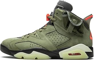 Nike Men's Air Jordan 6 Retro Cactus Jack Travis Scott, Medium Olive/Black/Sail/Univer, 11.5