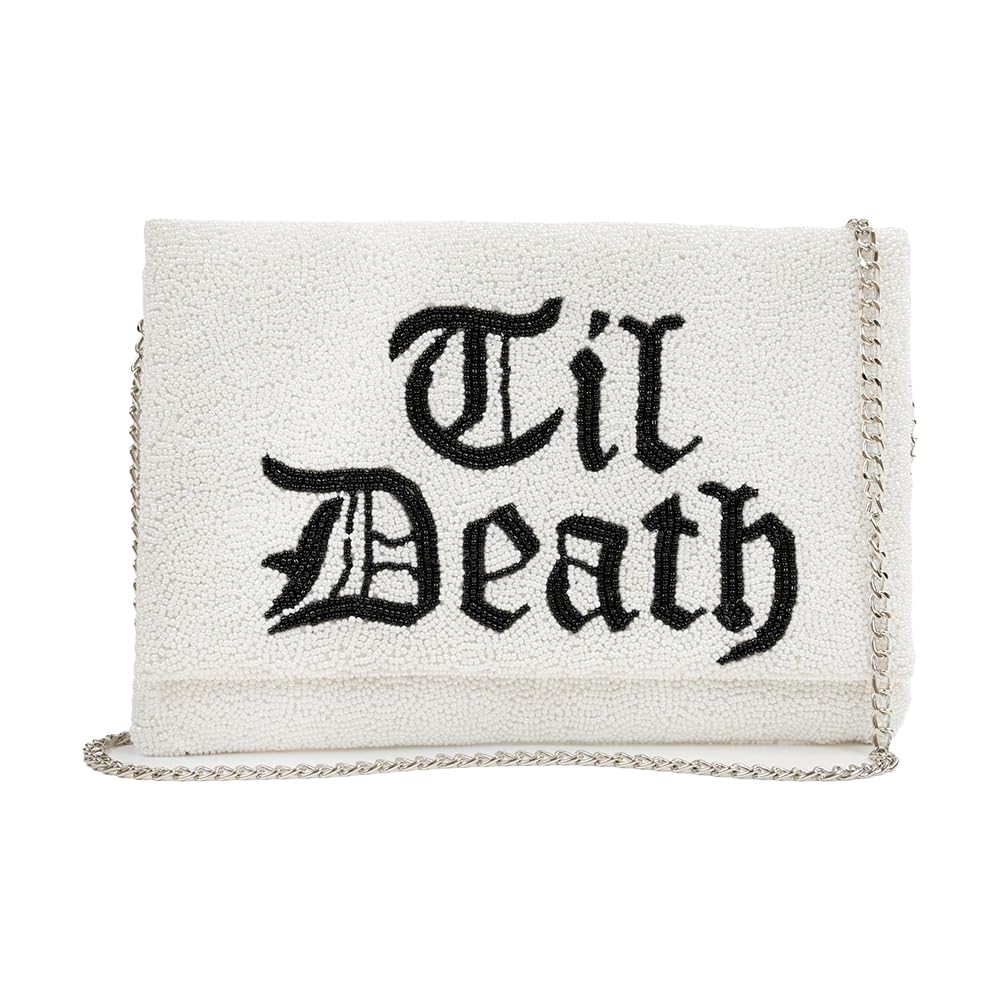 TIL DEATH Beaded Clutch Purse