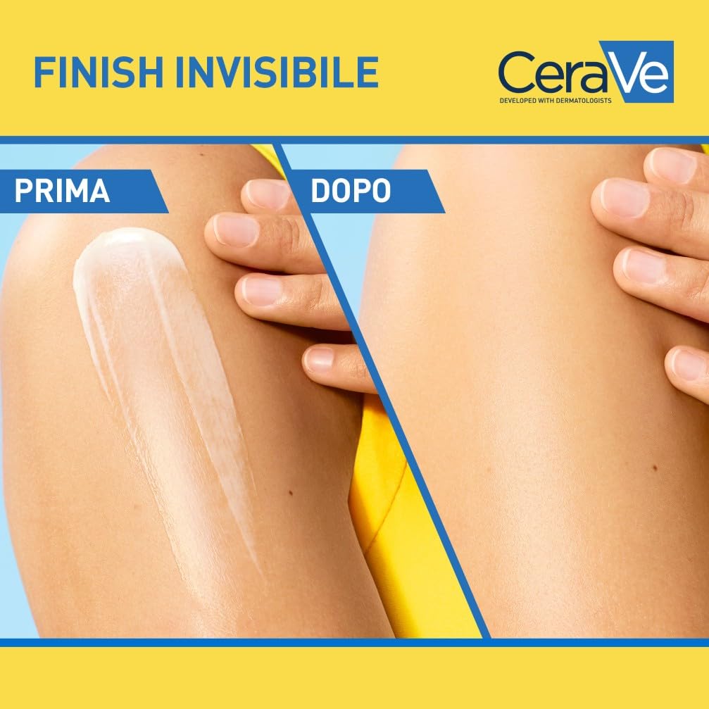 CeraVe Protezione Solare Idratante Invisibile SPF30, Per Tutte le Tipologie di Pelle, Protezione Molto Alta, Idratazione 24 ore, Texture Leggera e Invisibile sulla Pelle, 177ml