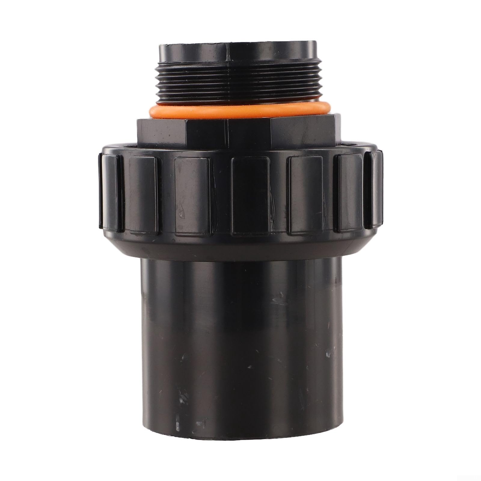 Pool Filter Union 1.5 Inch and 2 Inch, Sand Tank Straight Pipe Connector with Threaded Joints, PVC Plumbing Fitting for Swimming Pool Pump Hose Adapter Replacement(1.5 inch black)