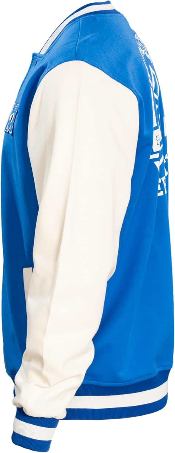 Mad Engine Monsters University Varsity Jacket Blue and White MU Logo Halloween Costume Cosplay - Adult