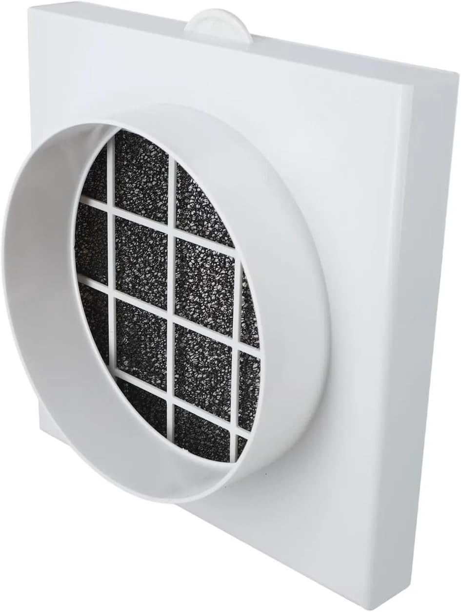 Washable Ventilation Air Filter Duct with Removable Sponge Net, for PVC and PE Pipes Dust and Particle Removal(110mm)