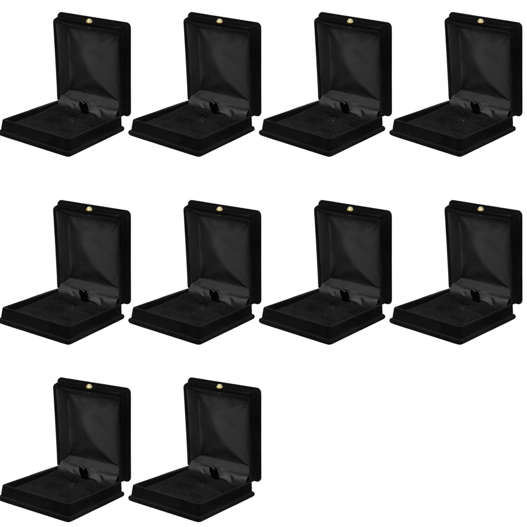 Boîte cadeau en velours pour collier : lot de 10 écrins noirs pour offrir
