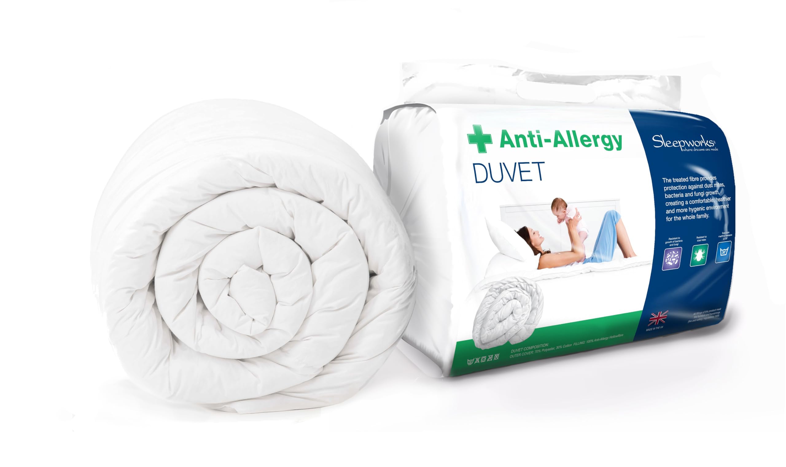 Sleepworks 16.5 Tog Extra Cosy Warm King Bed Size Luxury Anti-Allergy, Hollowfibre Heavy W...