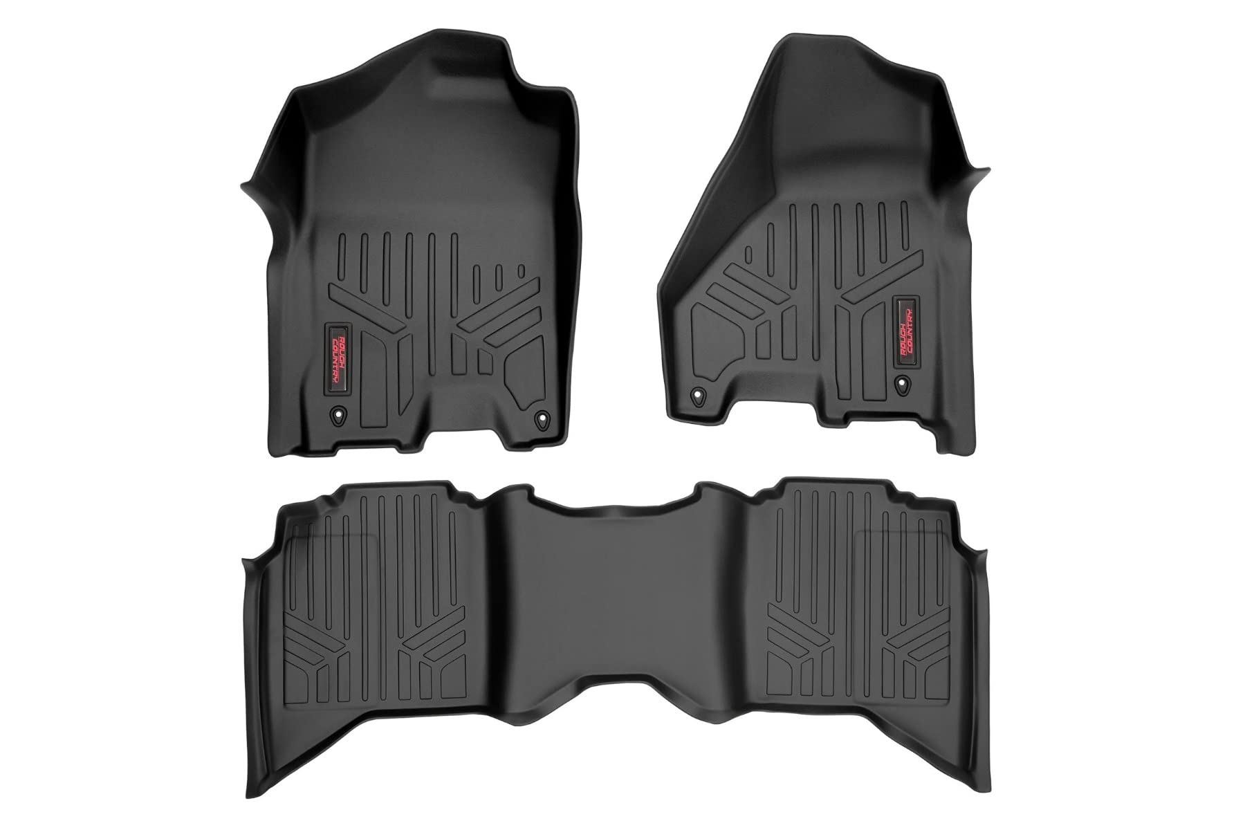 Photo 1 of Rough Country Floor Mats for 2012-2018 Ram 1500 | Crew Cab/Mega Cab - M-31213 Black