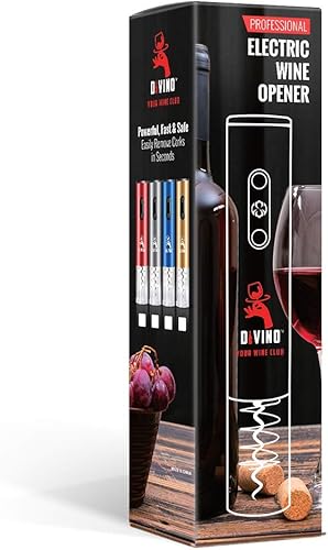Miniatura 9 de Juego de abridor de vino eléctrico recargable, abridor de botellas de vino eléctrico inalámbrico con cortador de papel de aluminio, sacacorchos