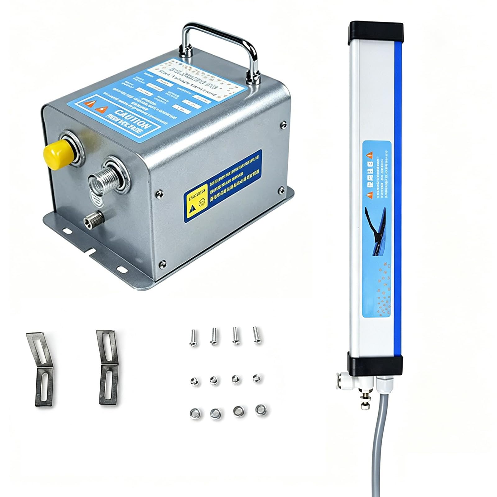 Barra de aire ionizante, eliminador de electricidad estática | Carcasa de aleación de aluminio; para impresión electrónica; neutraliza carga estática, utiliza con compresor de aire(80cm)