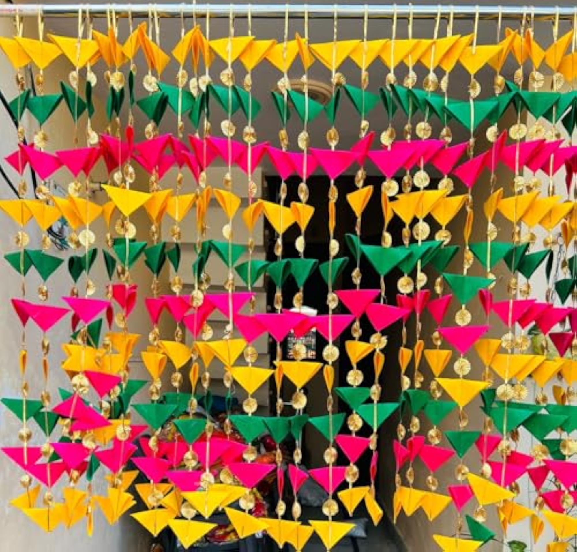 20 Decorative Triangle Gotta Tikki Tassel Felt Strings