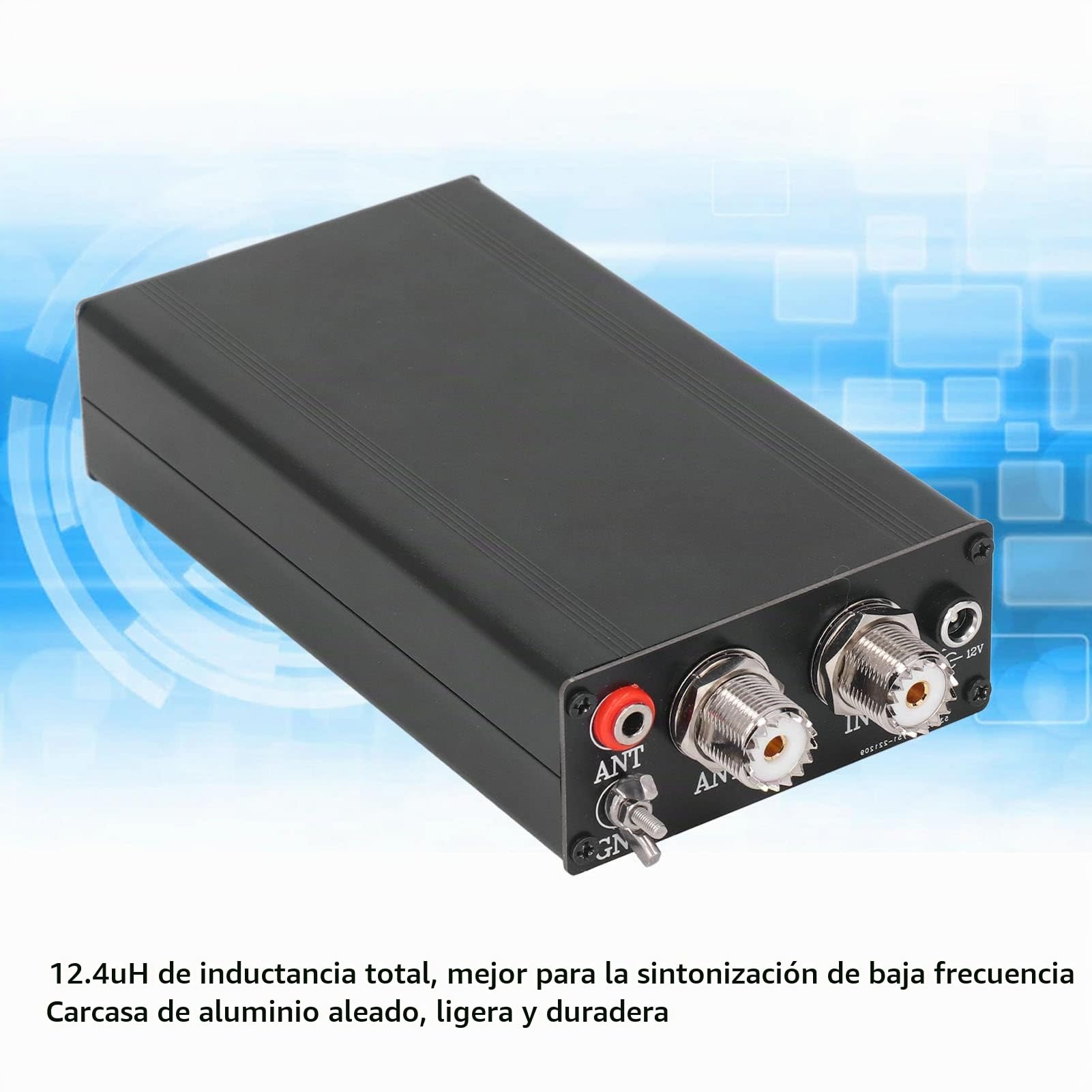Sintonizador de Antena, ATU-130 Sintonizador Automático de Antena 1.8-50MHz 200W Micro Sin tonizador de An de Onda Corta con Pantalla OLED, Carcasa de Aleación de Aluminio