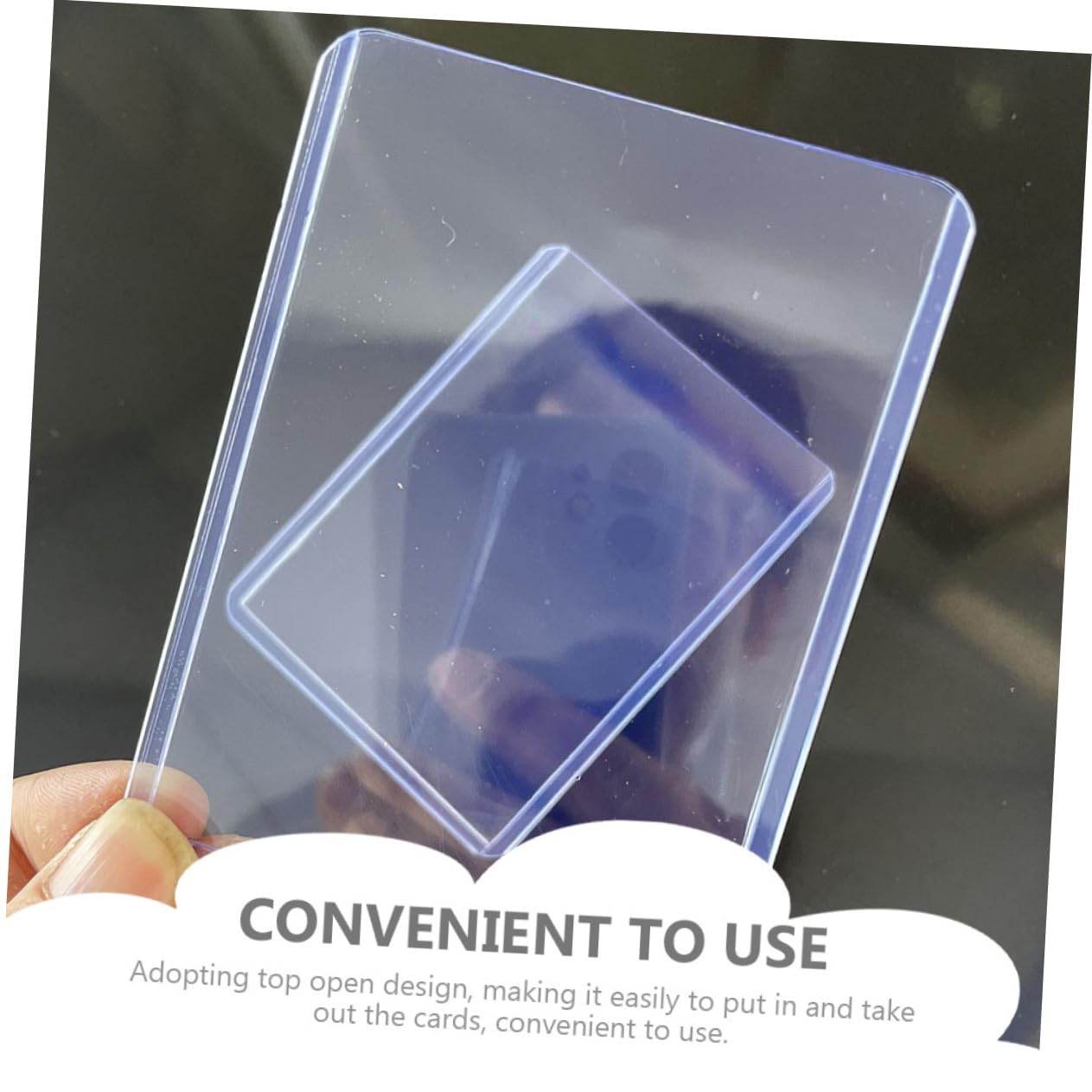 100 Stück Transparente Kartenhüllen Kratzfeste Schutzhüllen für Trading Cards Business Cards Sammelkarten Wasser Fettabweisend Geeignet für Spieler und Sammler