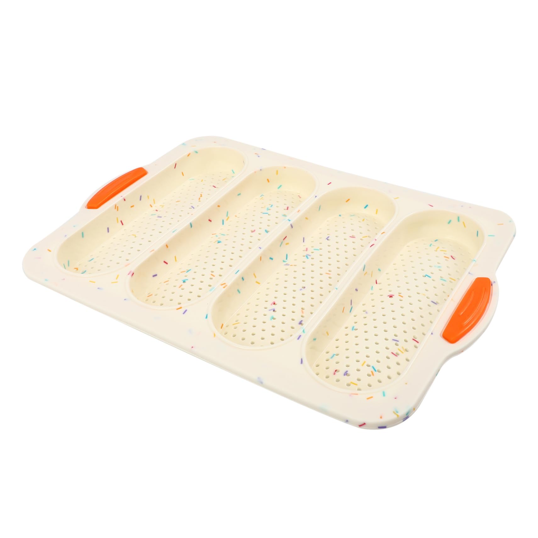Ciieeo Non-stick Silicone Baking Pan 4 Slot French Bread Kitchen Tool Easy to Use Clean