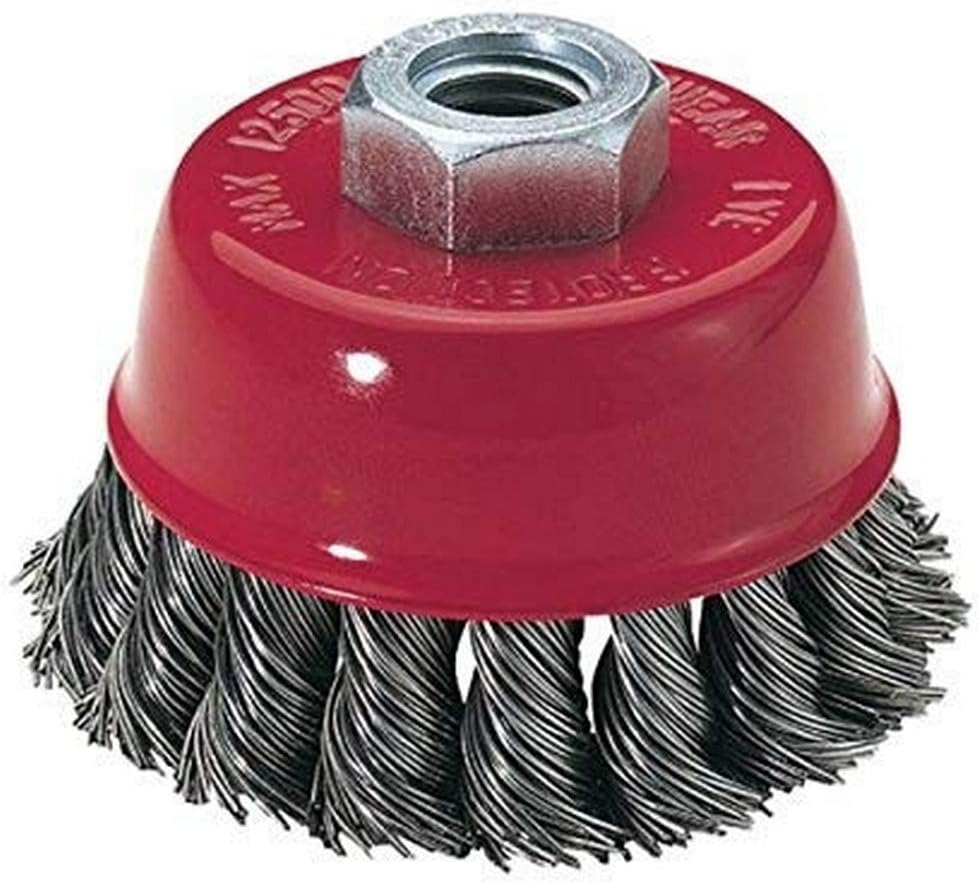 Steelex Plus D2297 3-Inch Knotted Cup Brush, 14mm by 2.0 mm