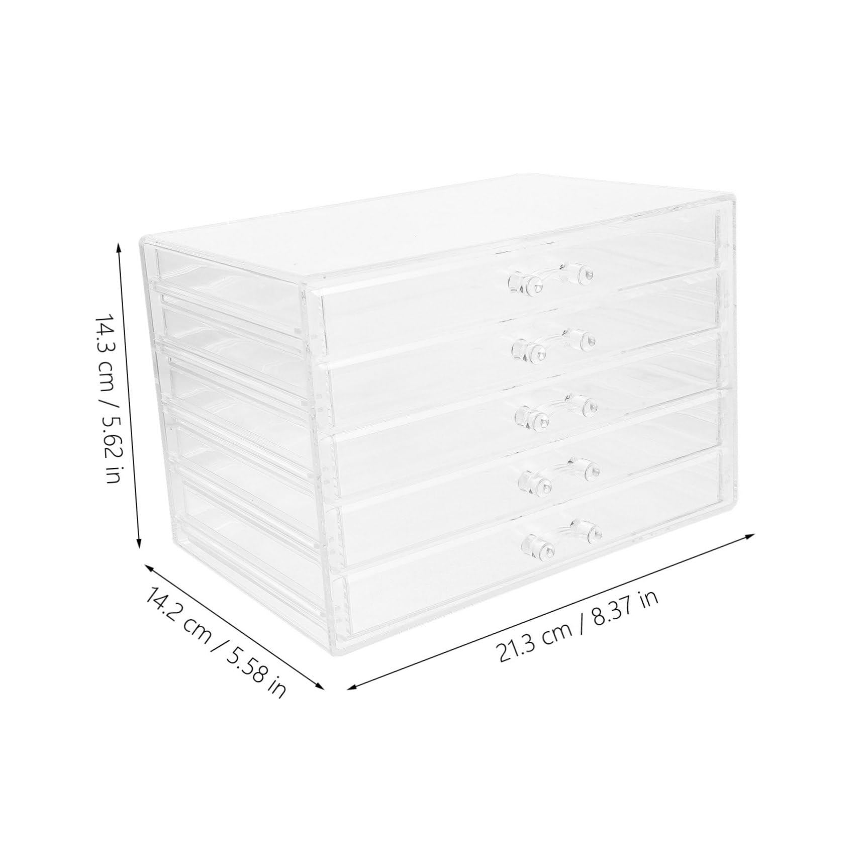 Gatuida Organisateur de Maquillage en Acrylique à 5 Tiroirs Multifonctionnel pour Bijoux et Cosmétiques, Design Polyvalent pour Bureau et Décoration de Chambre