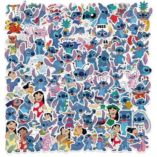 101 PCS for Stitch Stickers for Gifts Waterproof Sticker for Phone Laptop Water Bottles Hydro Flask Stickers for Kids Toddlers Vinyl