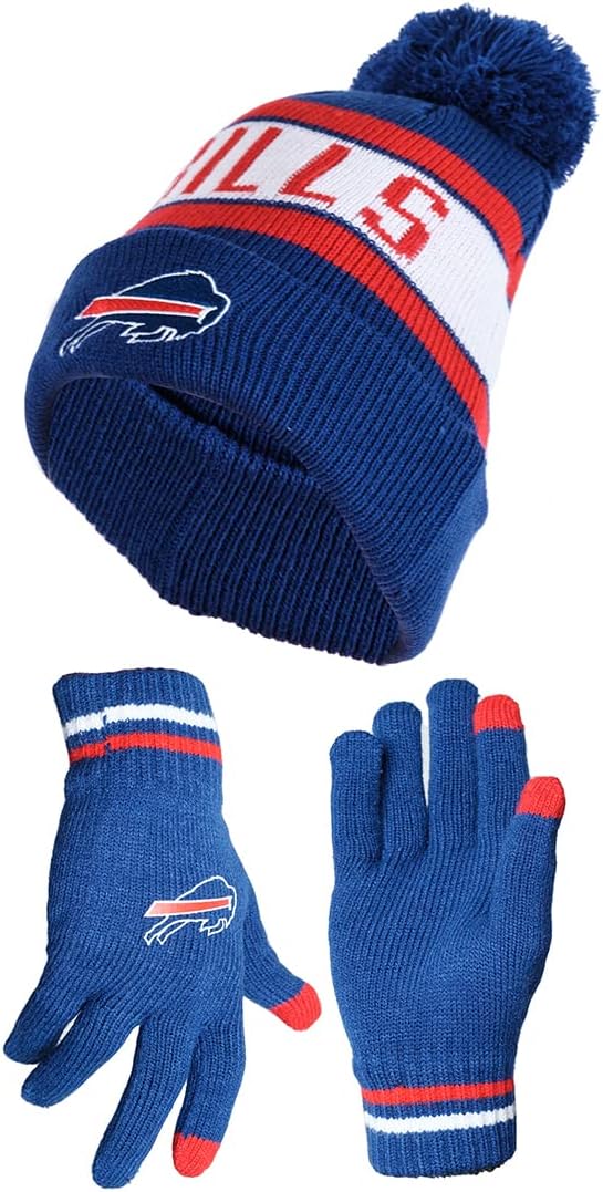Ultra Game End Zone Hat Gloves Set