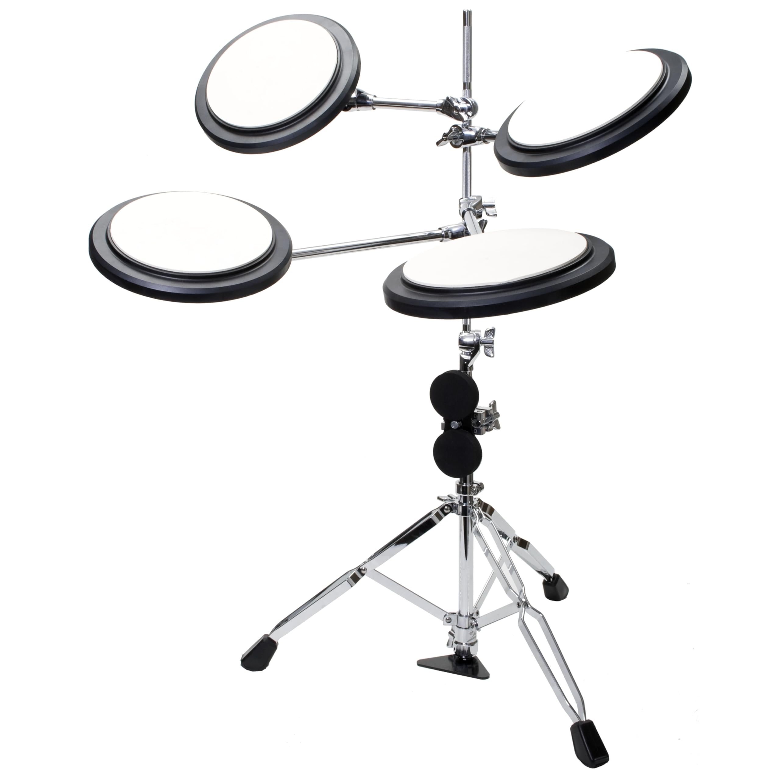 Fame Schlagzeug Übungsset II, Komplettes Drum-Zubehör-Set, Practice Pad, Hardware Bag, Digital Metronome, Einzelpedal, Drumsticks, Ideal für Schlagzeuger