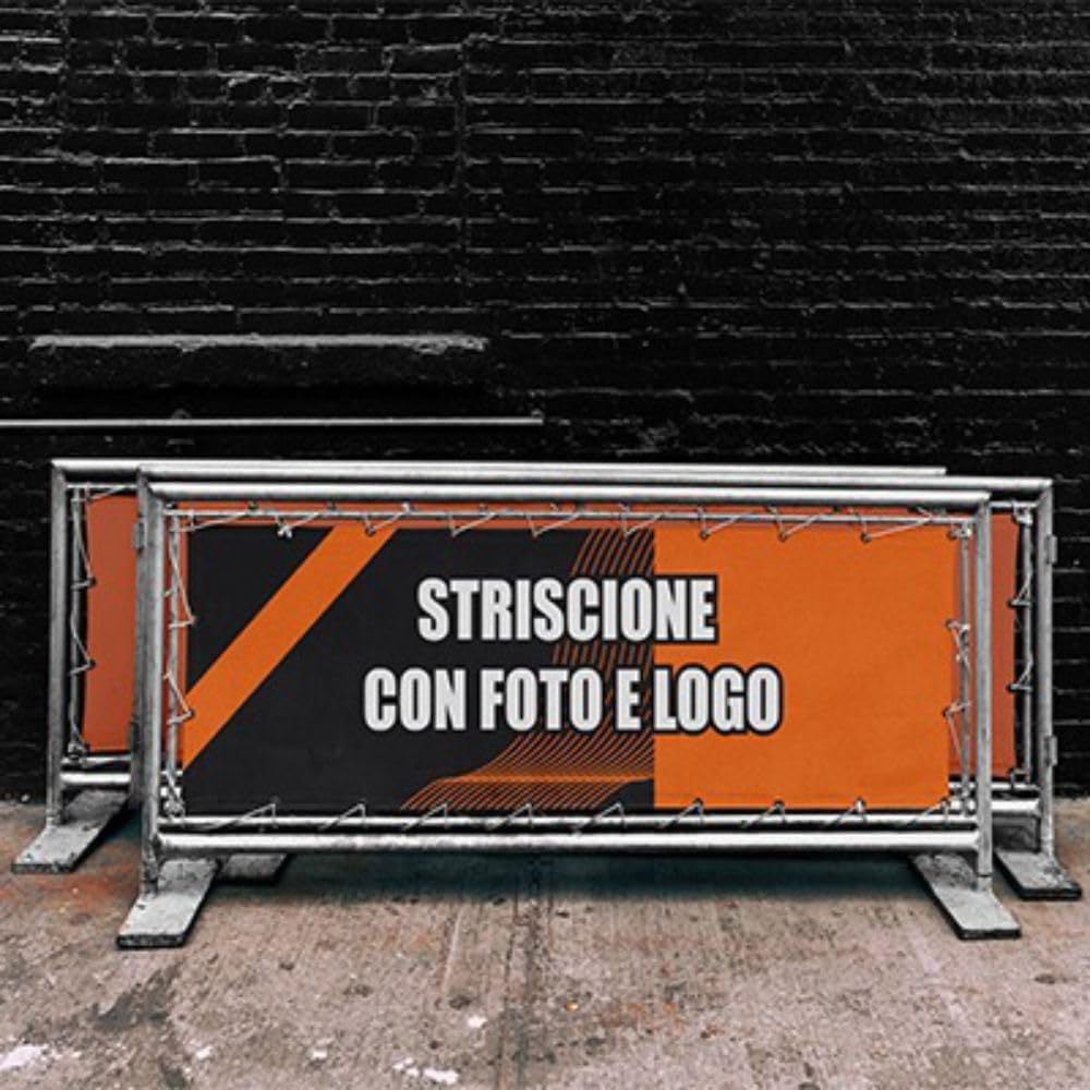 D&Vlab Banner Striscione Personalizzabile con Testo foto loghi e Immagini (100x300 cm