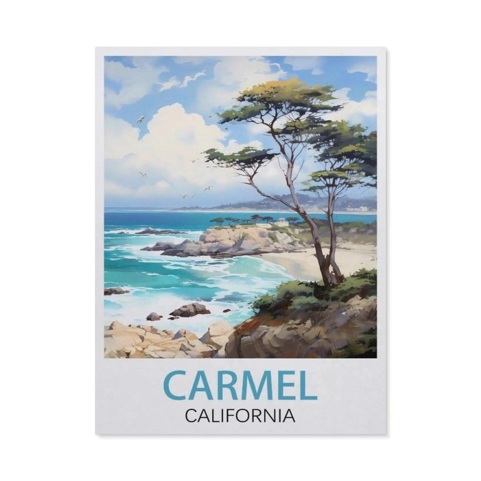 Metal Tin Sign，Carmel California(30x40cm）