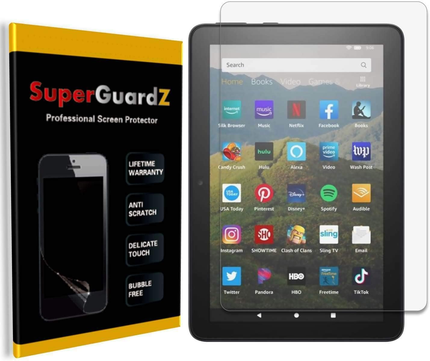 [3-Pack] For Fire HD 8 (10th Gen, 2020) / Fire HD 8 Plus (10th Gen, 2020) / Fire HD 8 Kids (10th Gen, 2020) Screen Protector - SuperGuardZ, Anti-Glare, Matte, Anti-Fingerprint, Anti-Scratch : Electronics