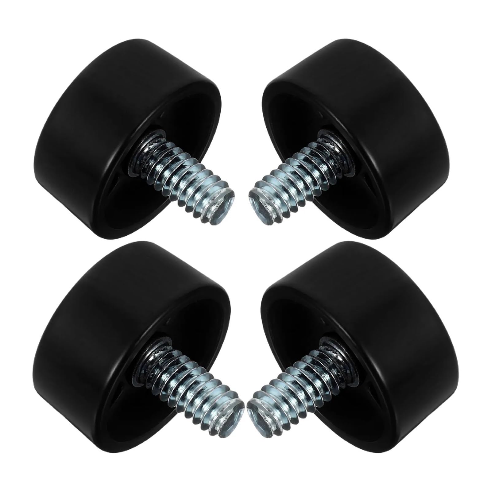 Xavren Curtain Rod Finial Screw 6pcs Curtain Rod End Caps Black Decorative Finials Easy Install Replacement for Window Treatment Drapery Rods for Drapery Poles