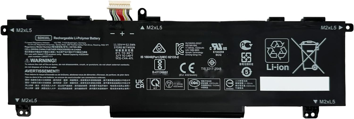 SD03XL HSTNN-089U HSTNN-DB9U HSTNN-OB1R Batería de Ordenador portátil