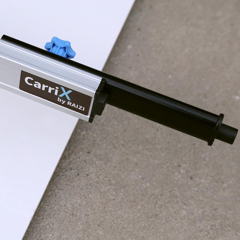 Raizi CarriX - Guide regolabili 1340-2400 mm, telescopiche di grandi dimensioni, con 4 x 200 mm, in silicone bianco