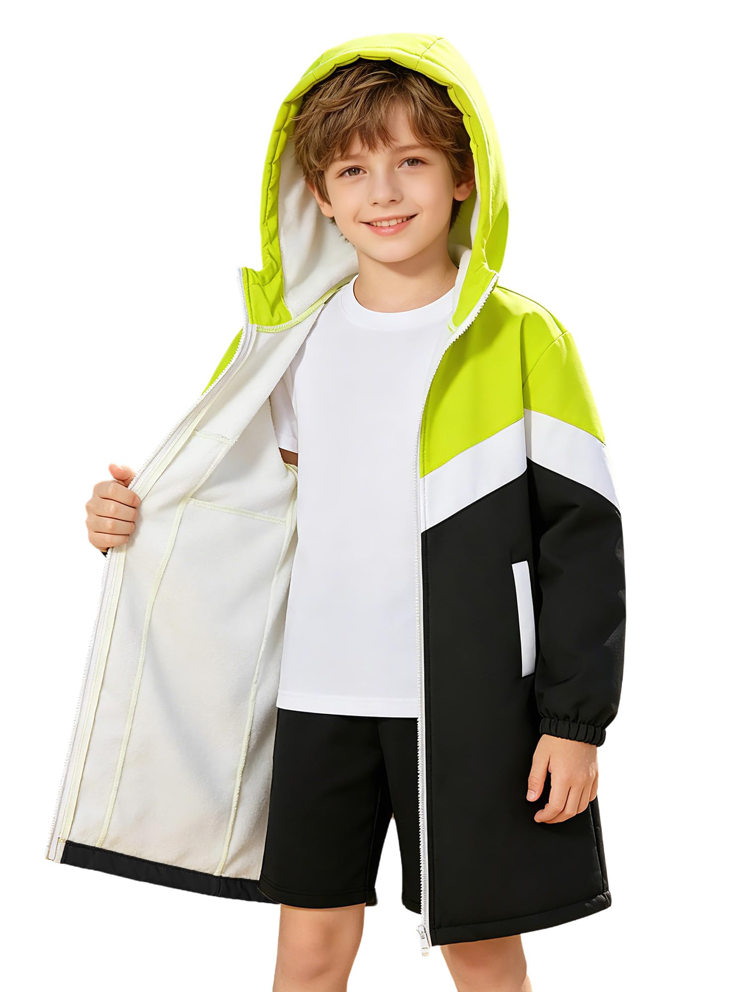 Aislor Sweat Sport Fille Peignoir Pour Enfants Rob Robe Changement Avec Capuche Veste Vent Plage Poncho Surf Absorbant Poncho Natation Épais